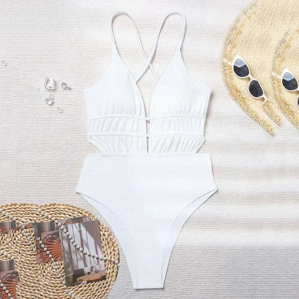 Black Ribbed One-Piece