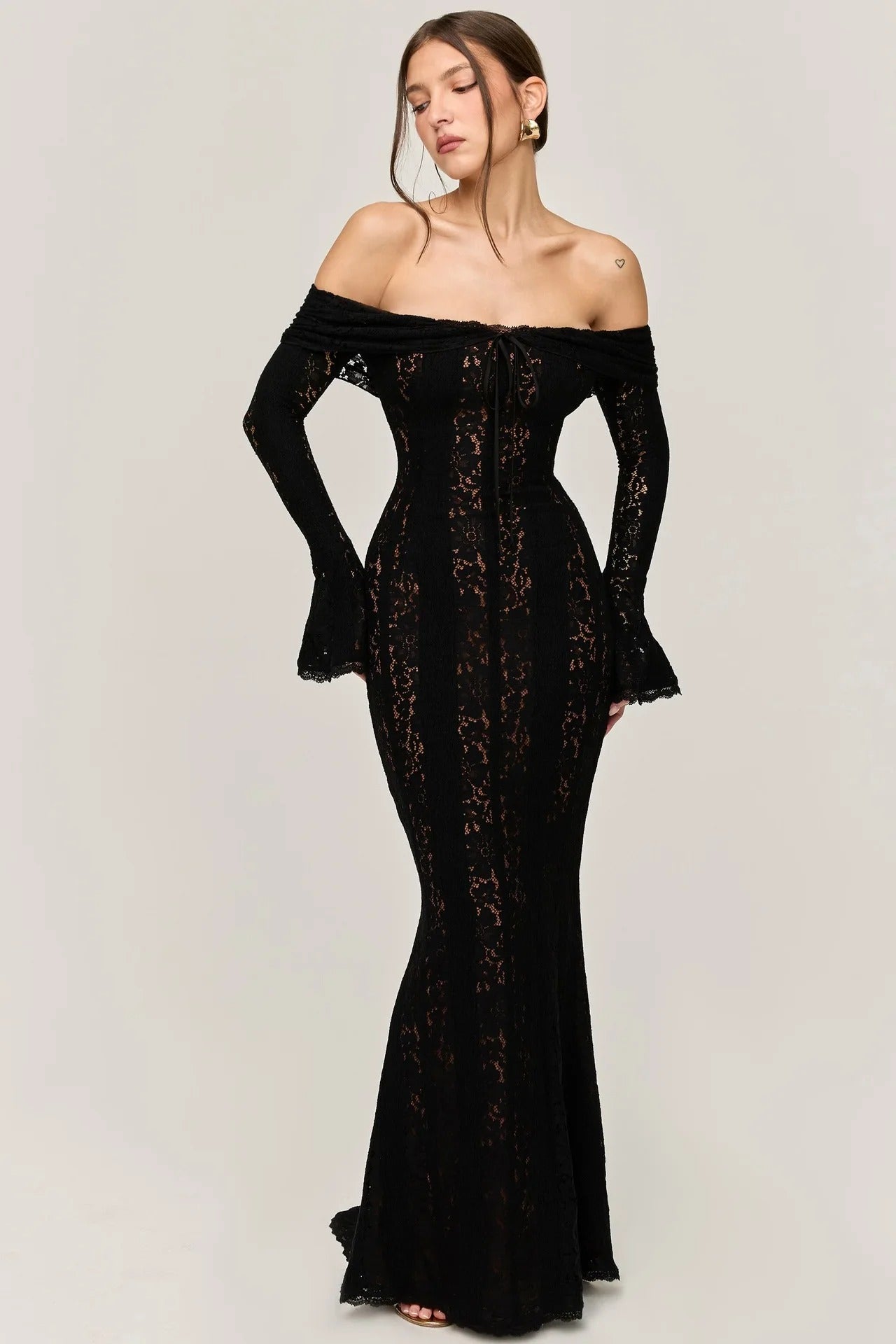 Lace Embrace Maternity Gown