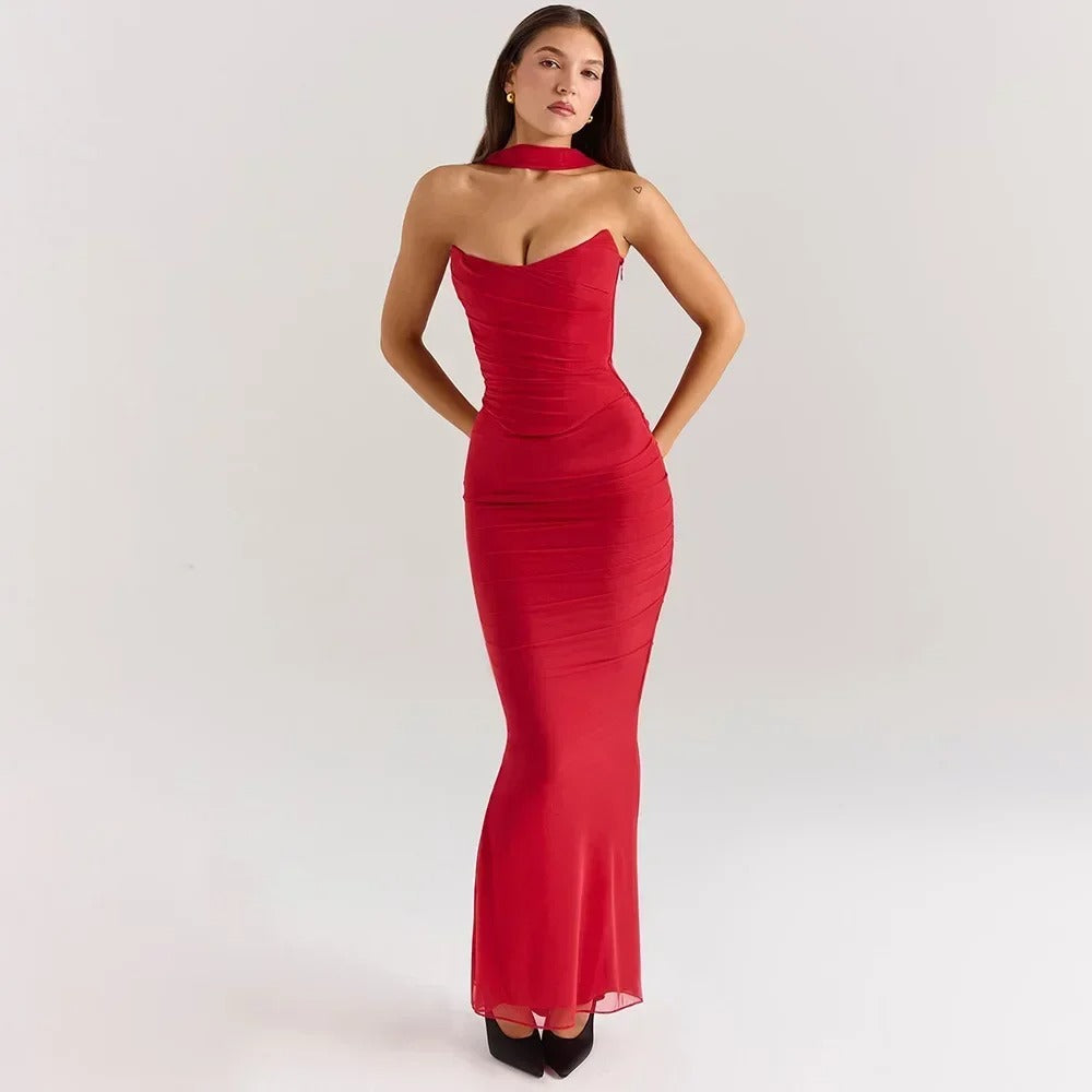 Elegant Bloom Strapless Set