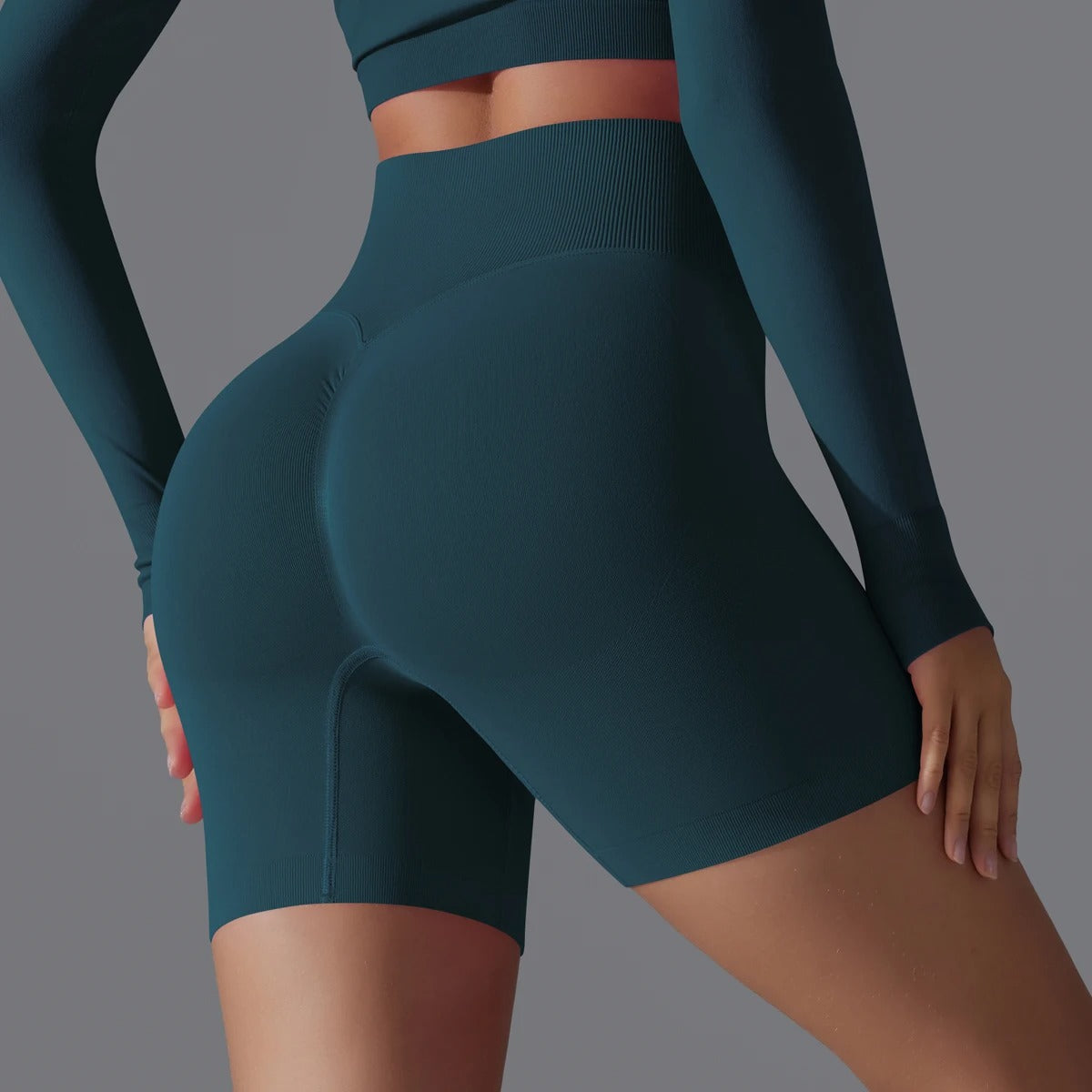 Seamless High-Waist Yoga Shorts