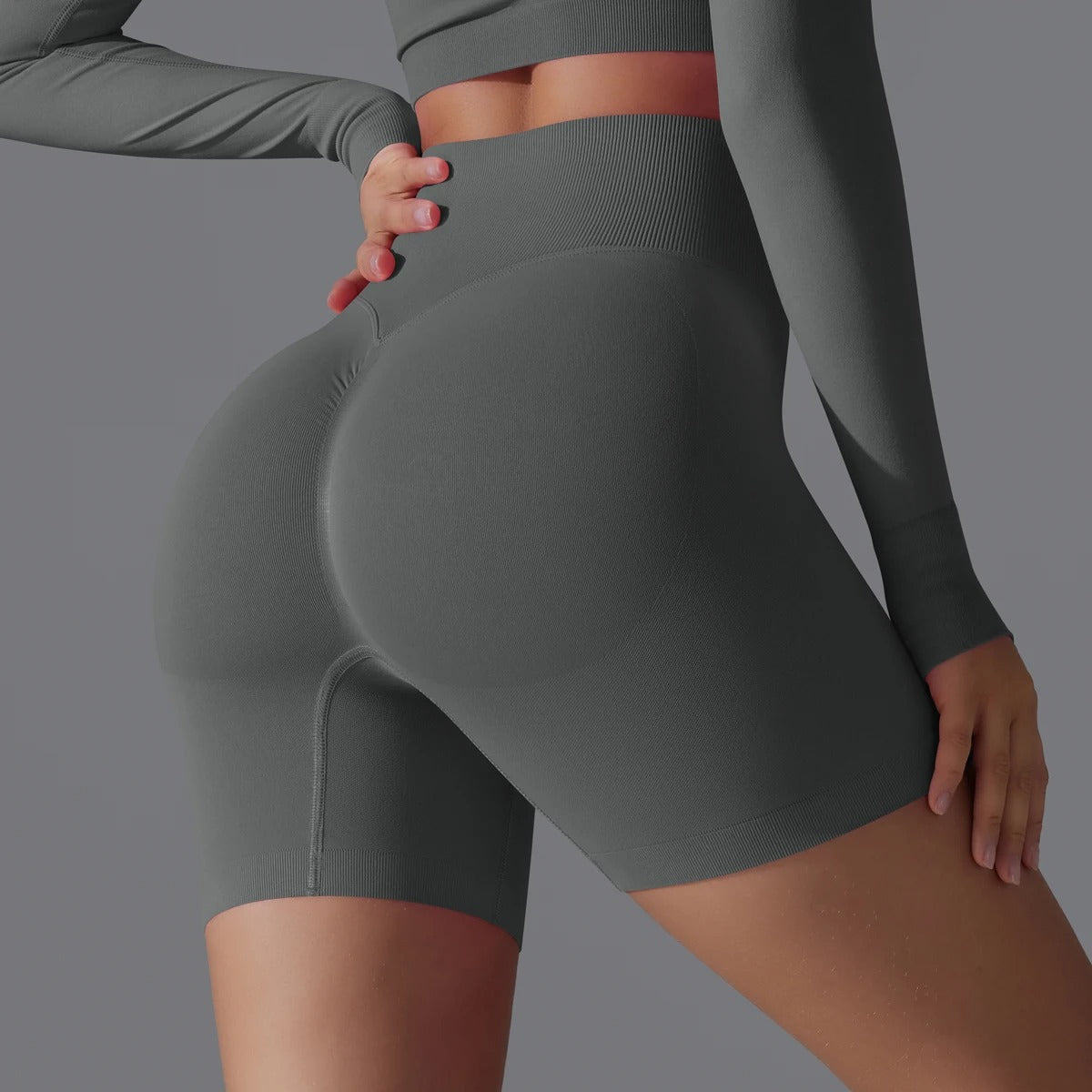 Seamless High-Waist Yoga Shorts