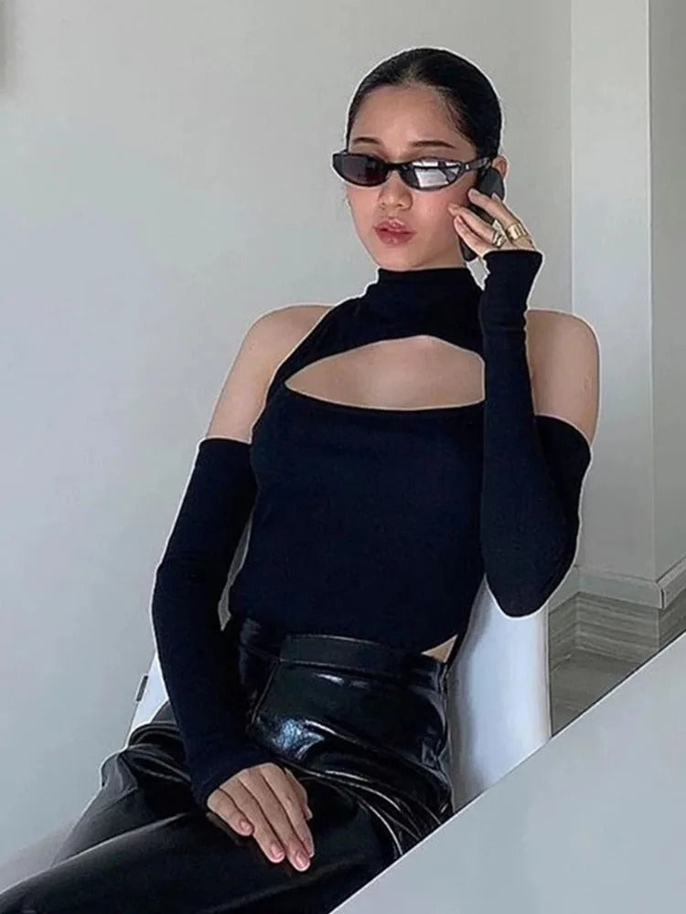 Hollow Off-Shoulder Bodysuit