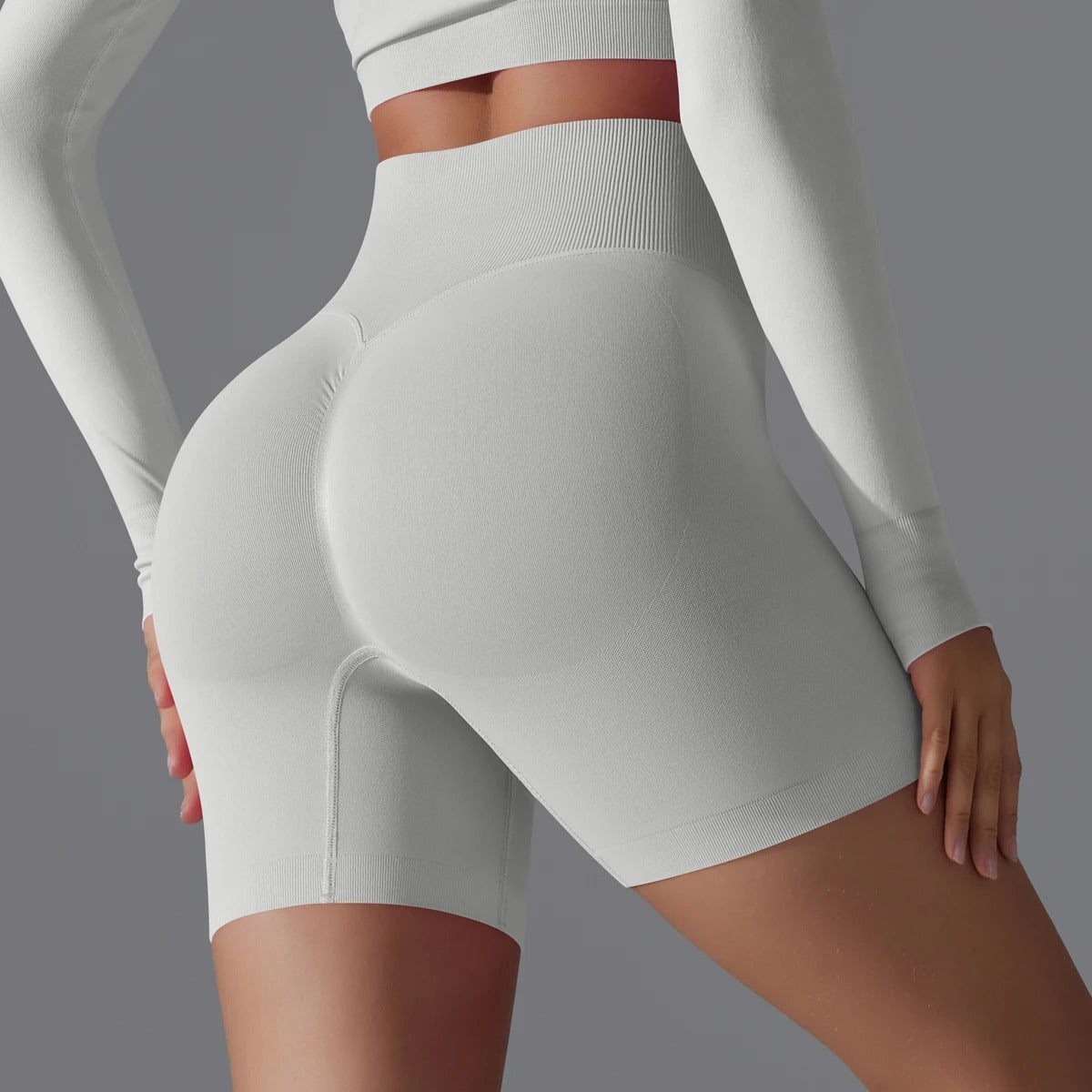 Seamless High-Waist Yoga Shorts