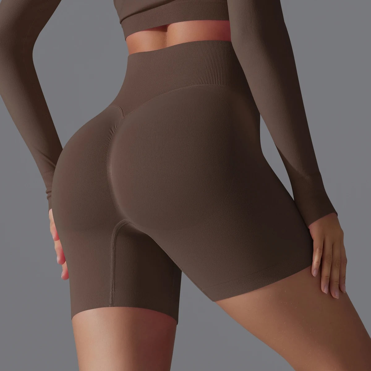 Seamless High-Waist Yoga Shorts