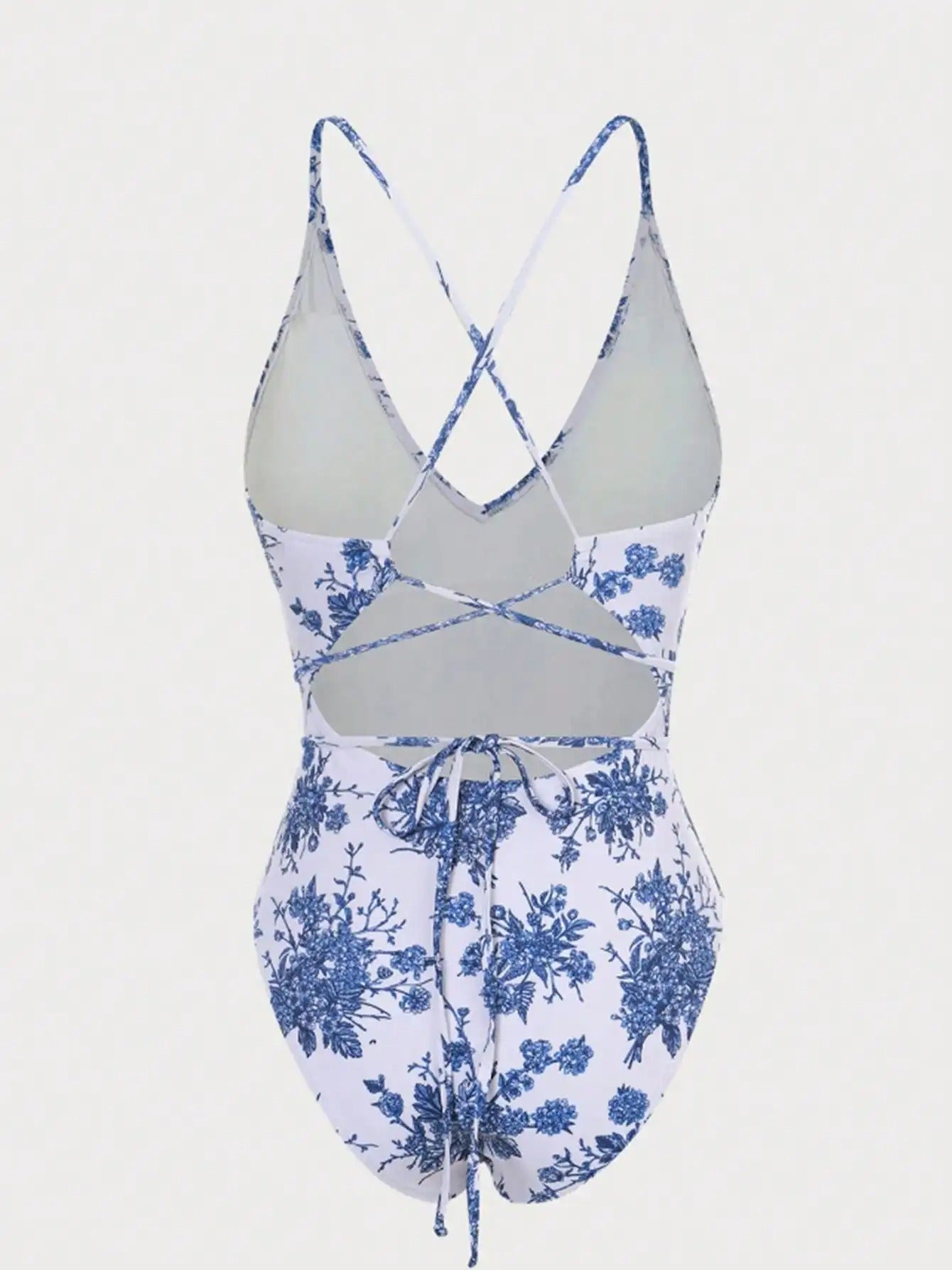 V-Neck Backless Swimsuit