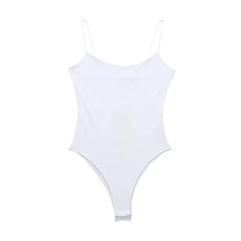 Sleeveless Backless Bodysuit