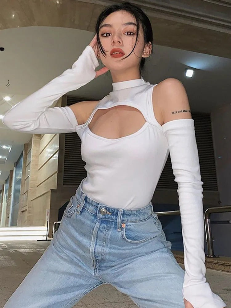 Hollow Off-Shoulder Bodysuit