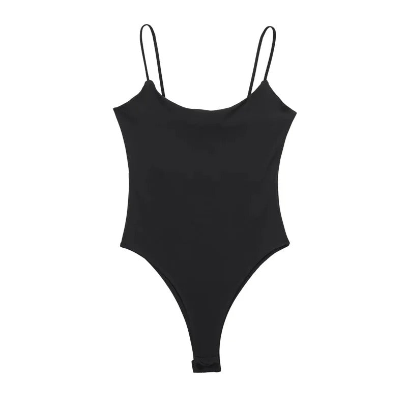 Sleeveless Backless Bodysuit
