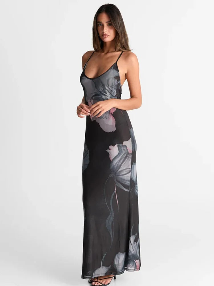 Vera Noir Maxi Dress