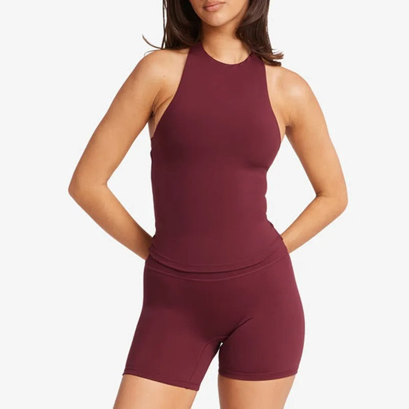 LuxeFlow Back-Detail Yoga Vest
