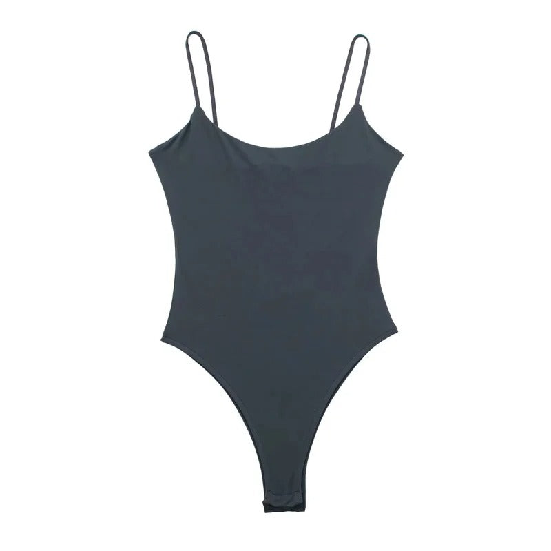 Sleeveless Backless Bodysuit