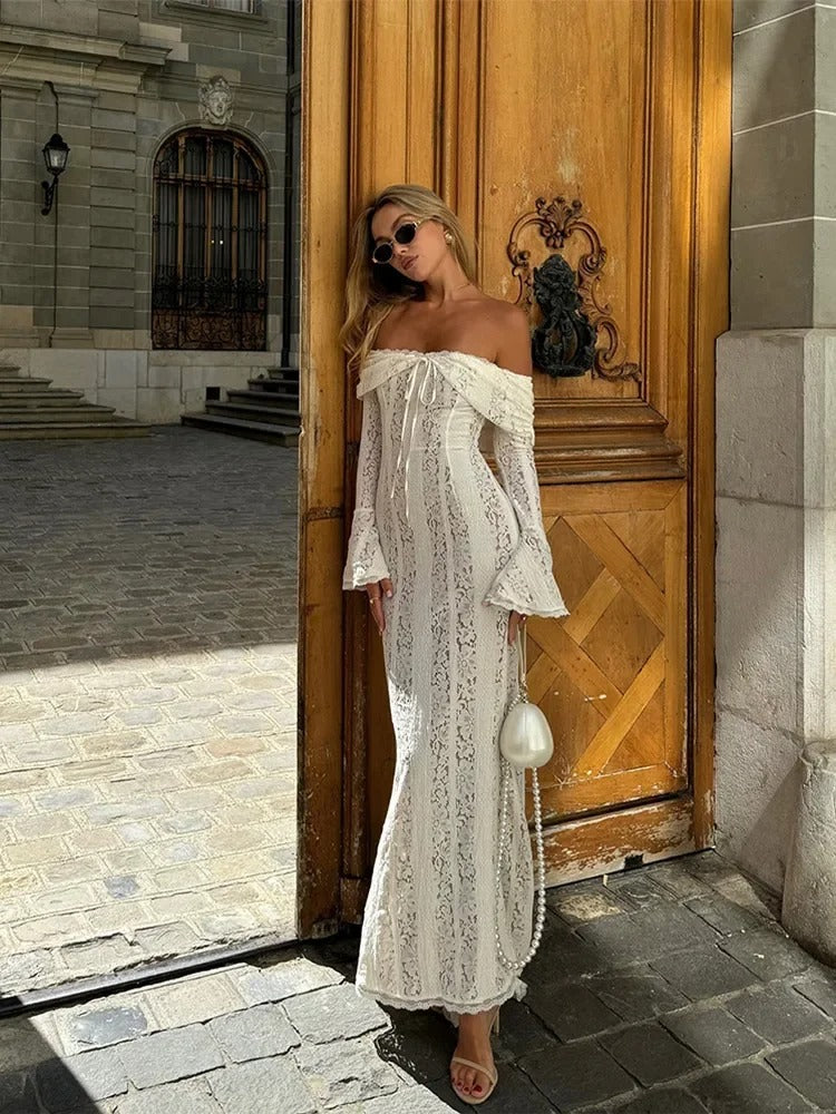 Lace Embrace Maternity Gown
