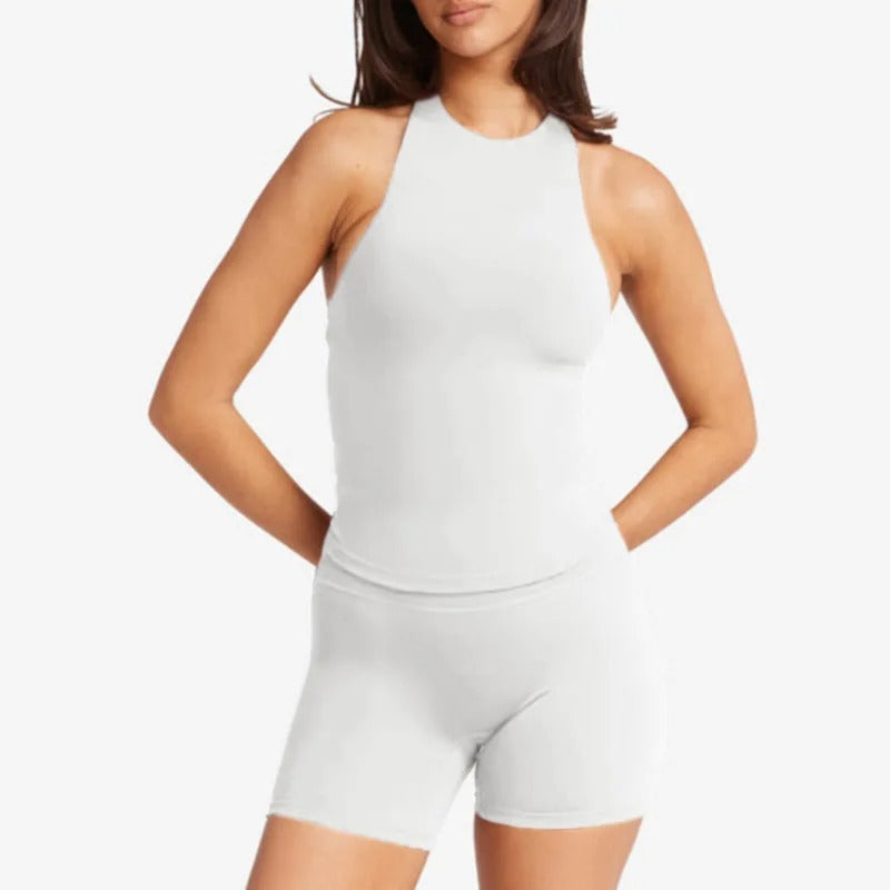 LuxeFlow Back-Detail Yoga Vest
