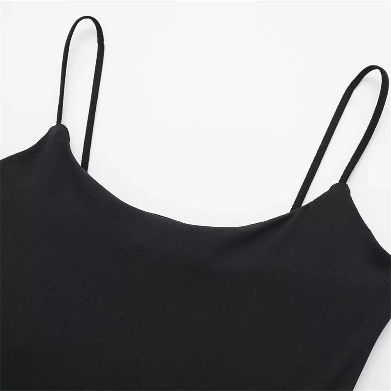 Sleeveless Backless Bodysuit