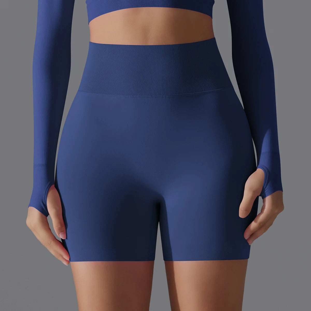 Seamless High-Waist Yoga Shorts