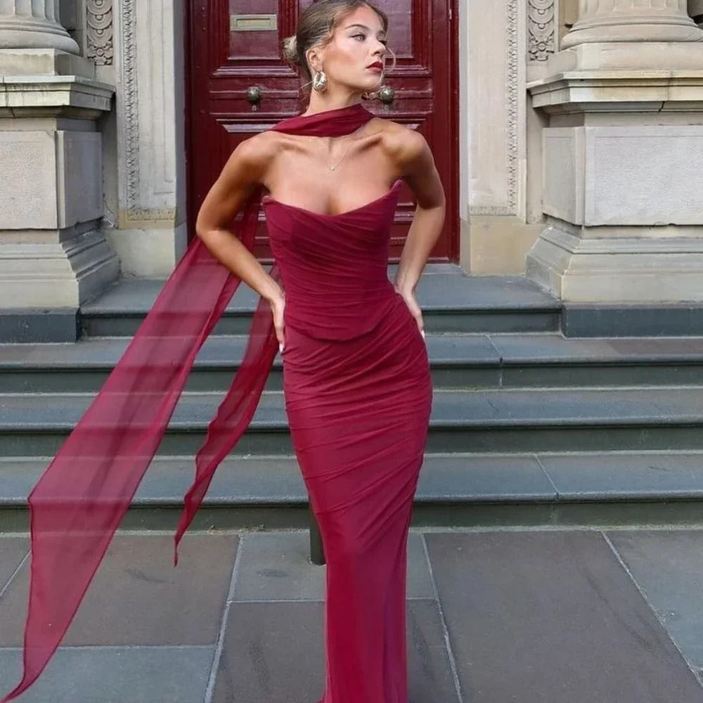Elegant Bloom Strapless Set
