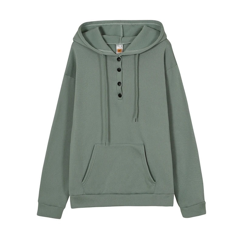 European-Style Loose Hooded Hoodie