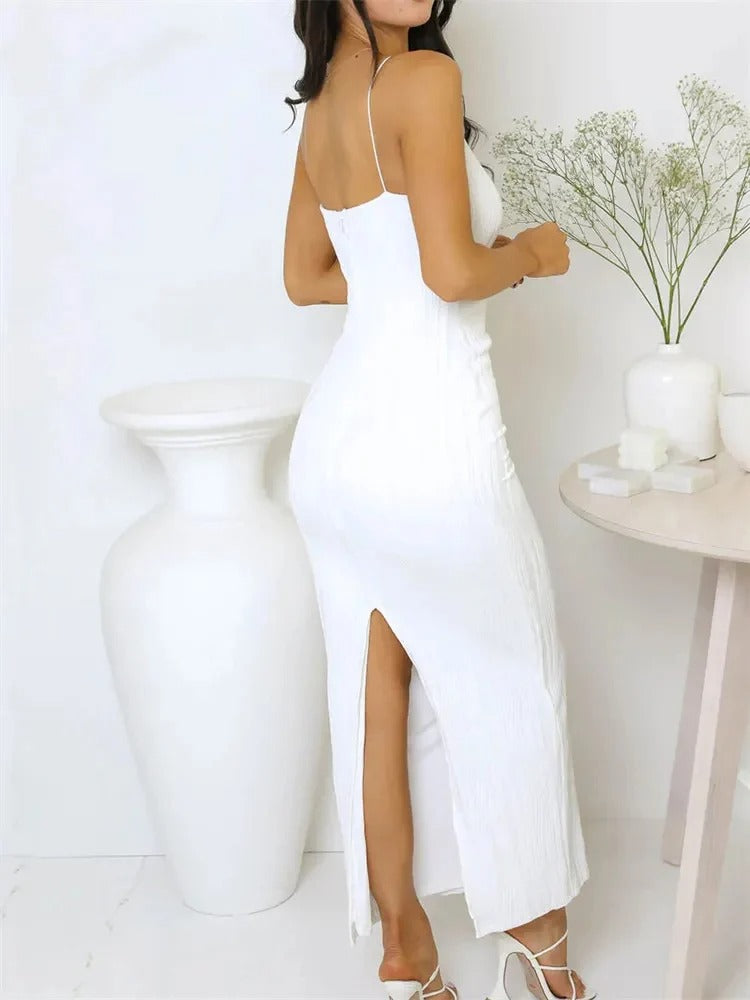 Long Ruched Party Dress