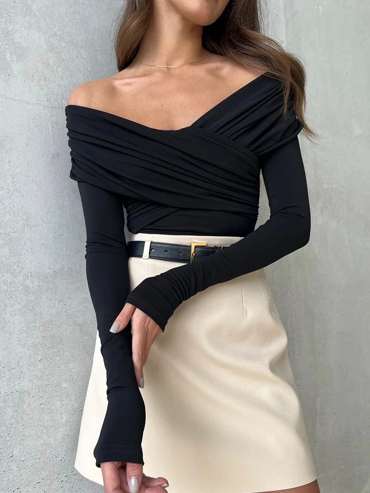 Cross Fold Sheath Bodysuit