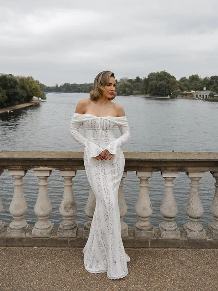 Lace Embrace Maternity Gown
