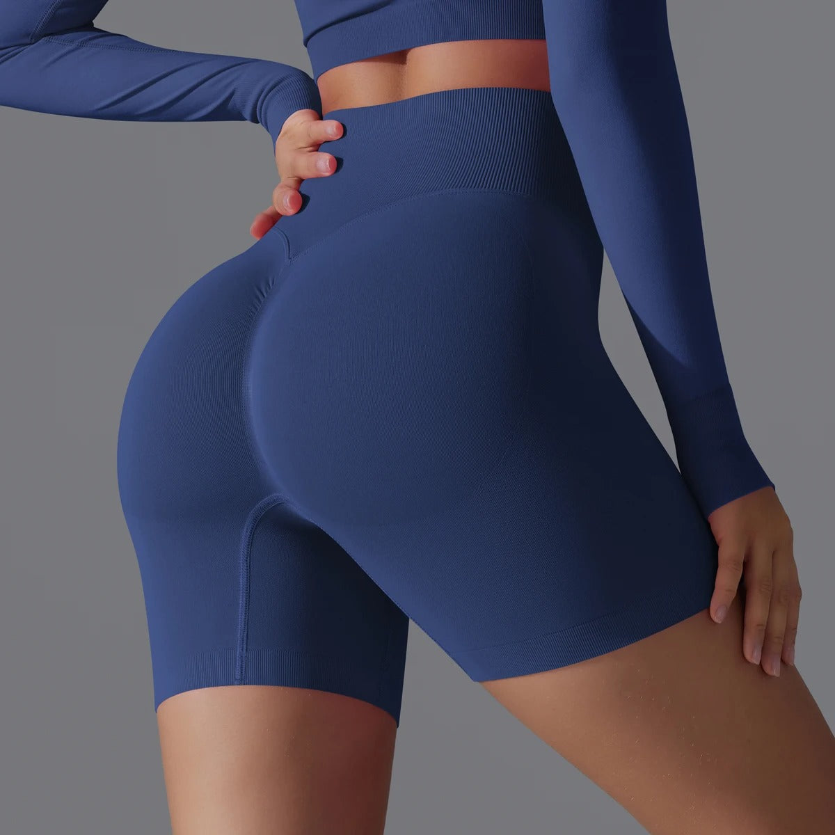 Seamless High-Waist Yoga Shorts