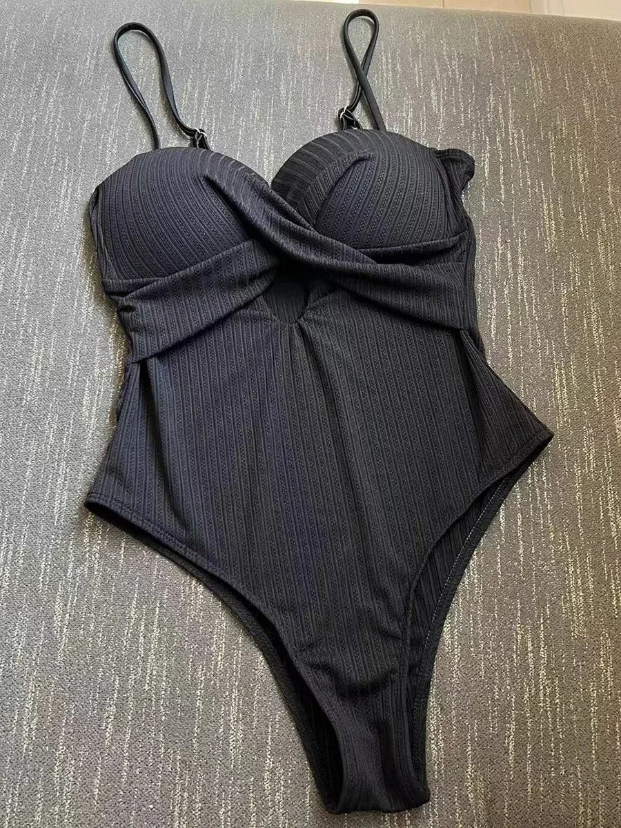 Ribbed Bra Cup Swimsuit
