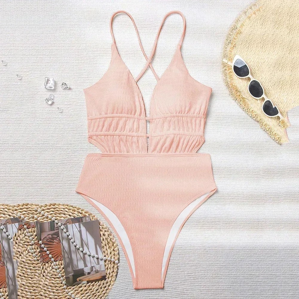 Black Ribbed One-Piece