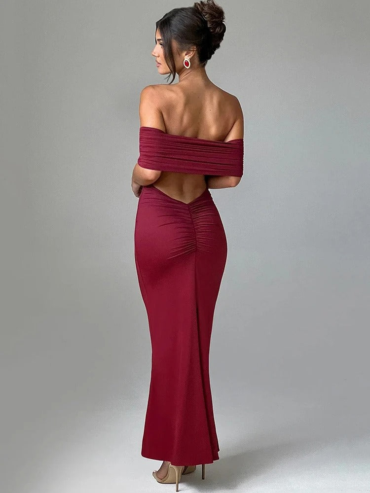 Velvet Nights Backless Gown