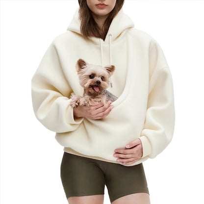 Womens Hooded Camel Wool Sweatshirt