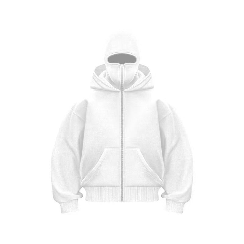 Double Layer Hooded Zipper Sweatshirt