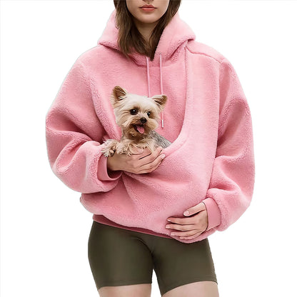 Womens Hooded Camel Wool Sweatshirt