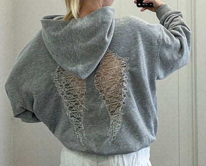 Womens Hooded Embroidered Sweatshirt
