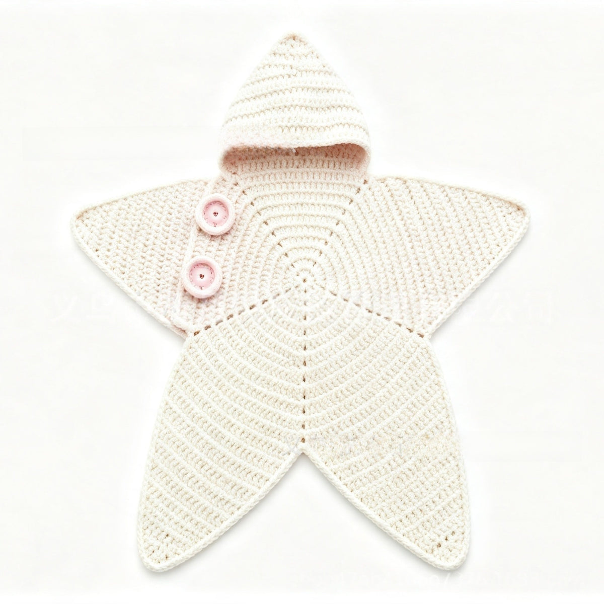 Baby Starfish Knitted Sleeping Bag Newborn Hooded Swaddle Wrap
