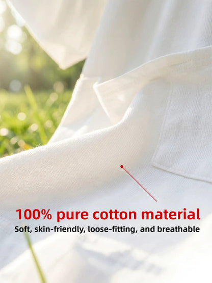 Crossbody T-Shirt with Large Pockets for Couples Cotton Polyester Blend