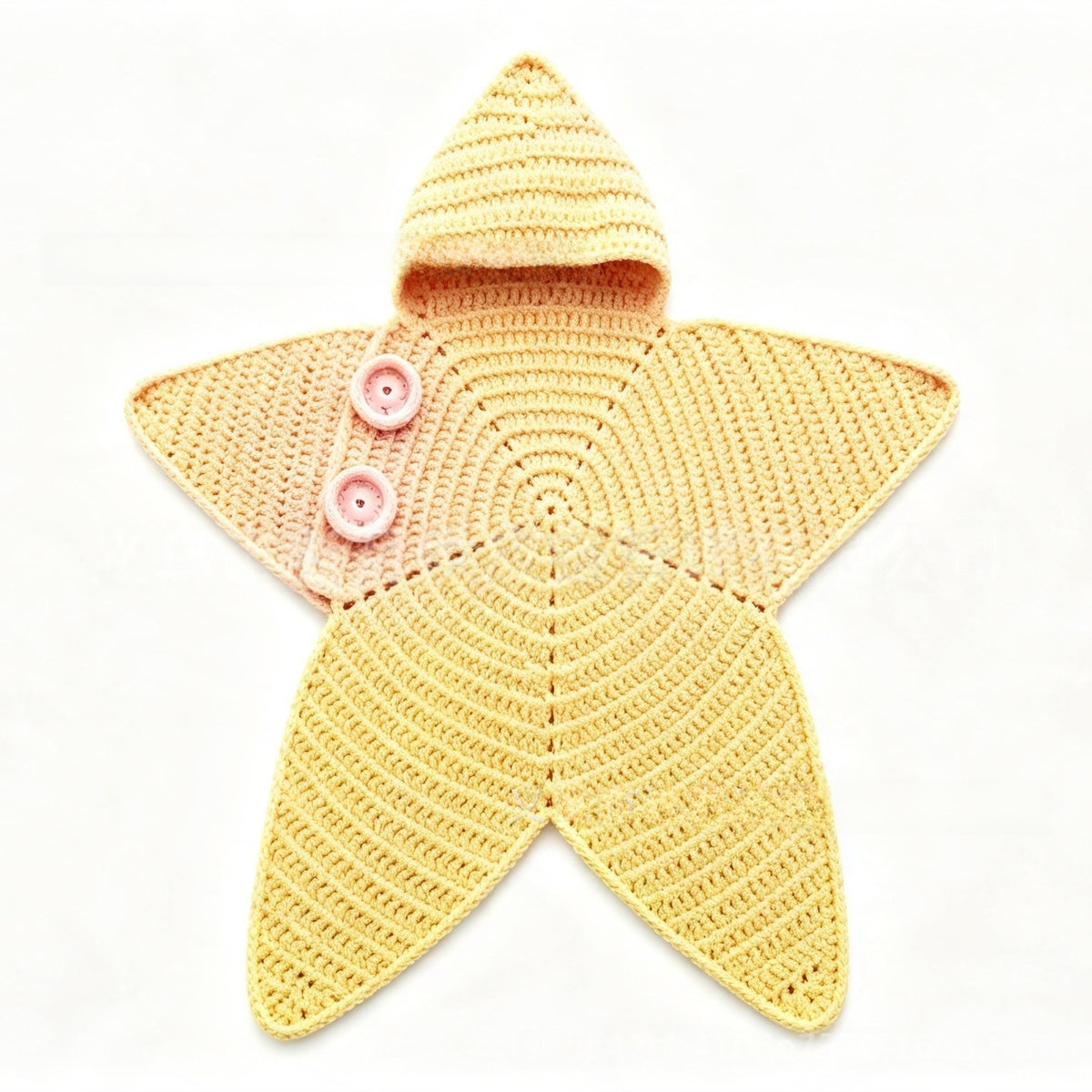 Baby Starfish Knitted Sleeping Bag Newborn Hooded Swaddle Wrap