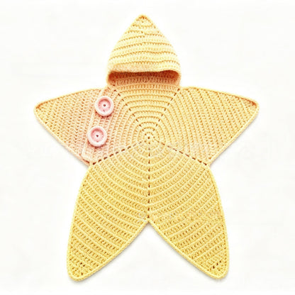 Baby Starfish Knitted Sleeping Bag Newborn Hooded Swaddle Wrap