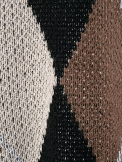 Plaid Knit Oversized Sweater – O-Neck Edition