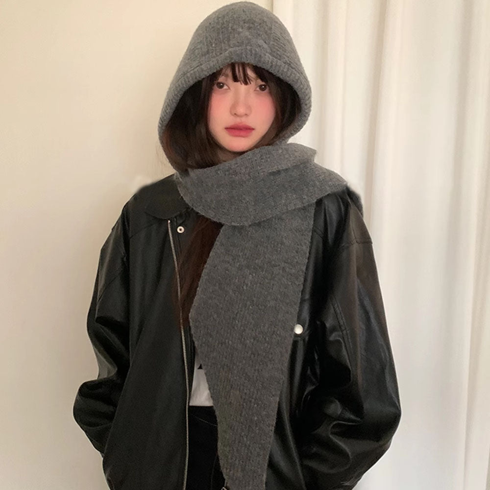 Knit Balaclava Beanie Scarf