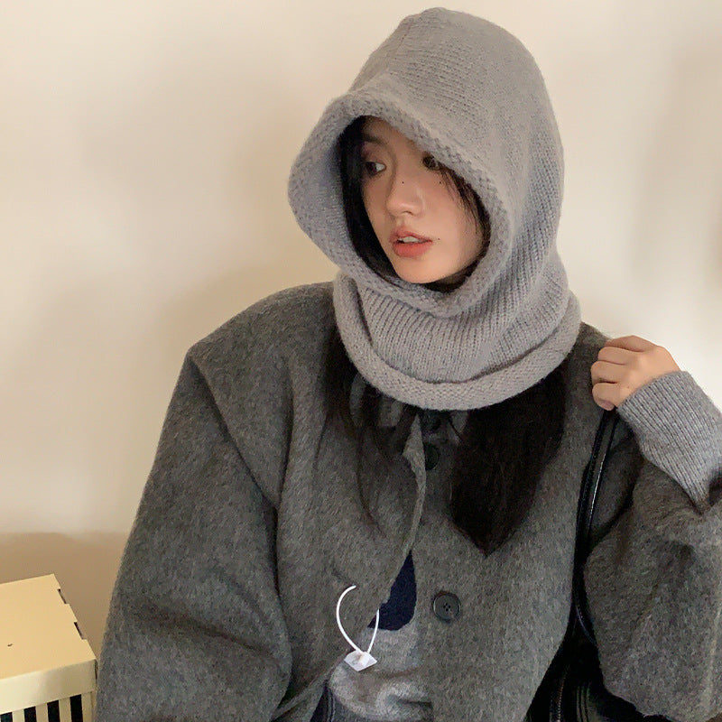 Retro Knit Balaclava Scarf Hat