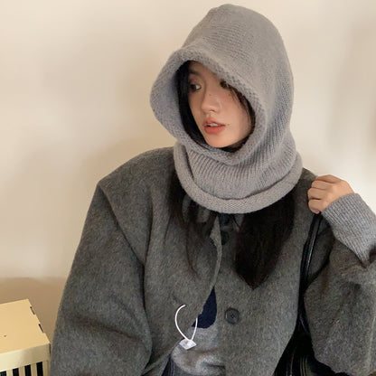 Retro Knit Balaclava Scarf Hat