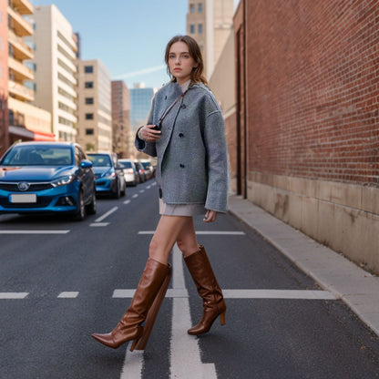 British Double-Breasted Wool Coat