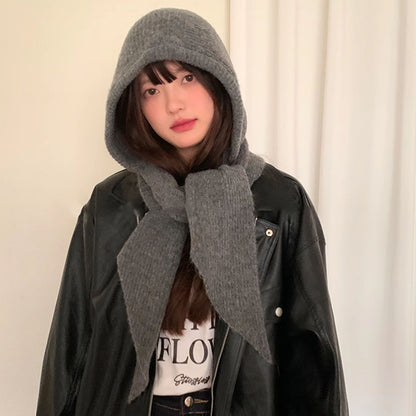 Knit Balaclava Beanie Scarf