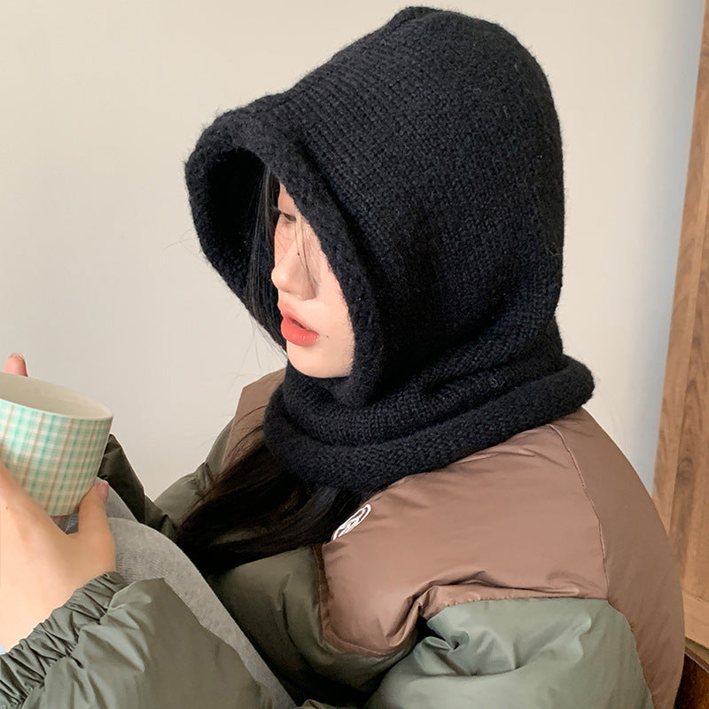 Retro Knit Balaclava Scarf Hat