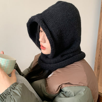Retro Knit Balaclava Scarf Hat