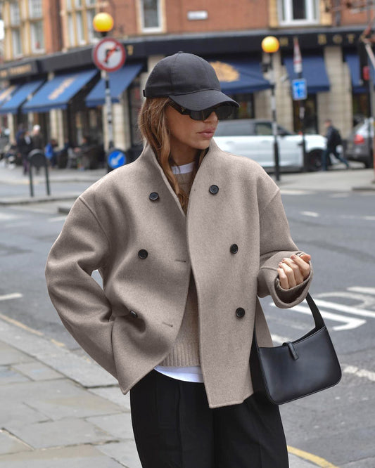 British Double-Breasted Wool Coat