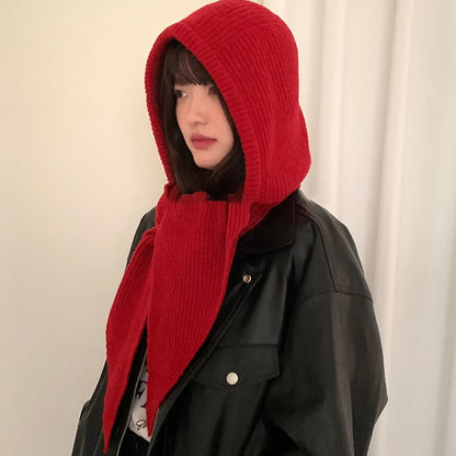 Knit Balaclava Beanie Scarf