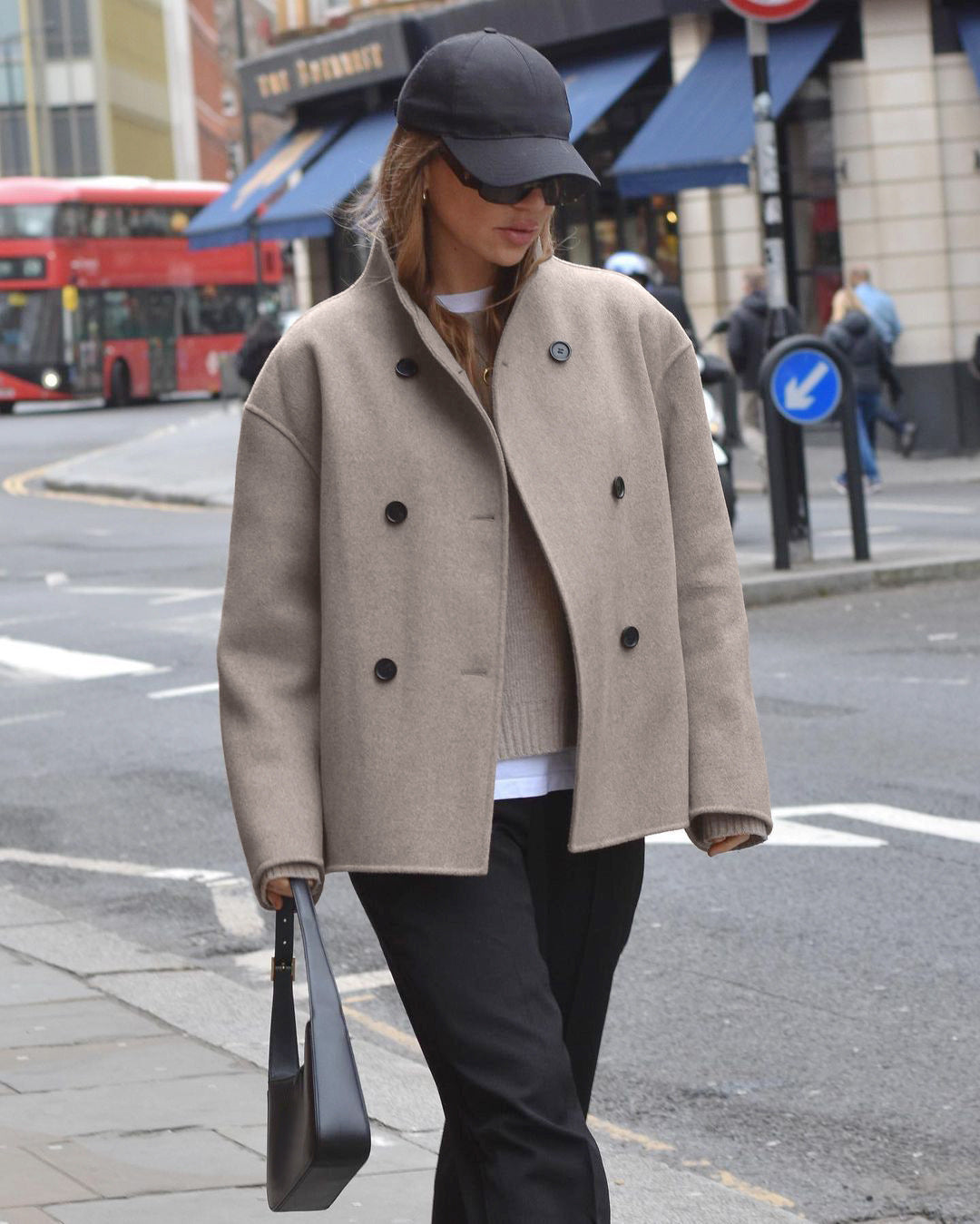 British Double-Breasted Wool Coat