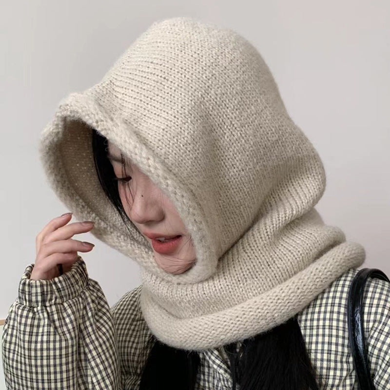Retro Knit Balaclava Scarf Hat