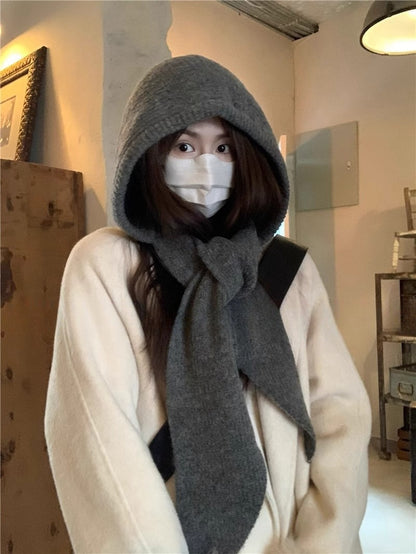 Knit Balaclava Beanie Scarf