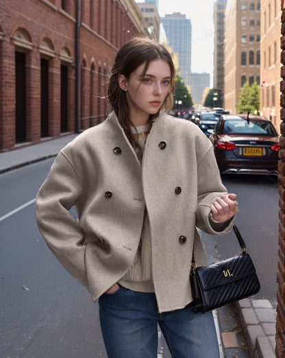 British Double-Breasted Wool Coat